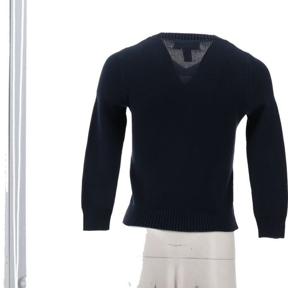 NWT LANDS' END UNIFORM GIRL'S DRIFTER V-NECK SWEATER CLASSIC NAVY MEDIUM (10-12) - Picture 2 of 9